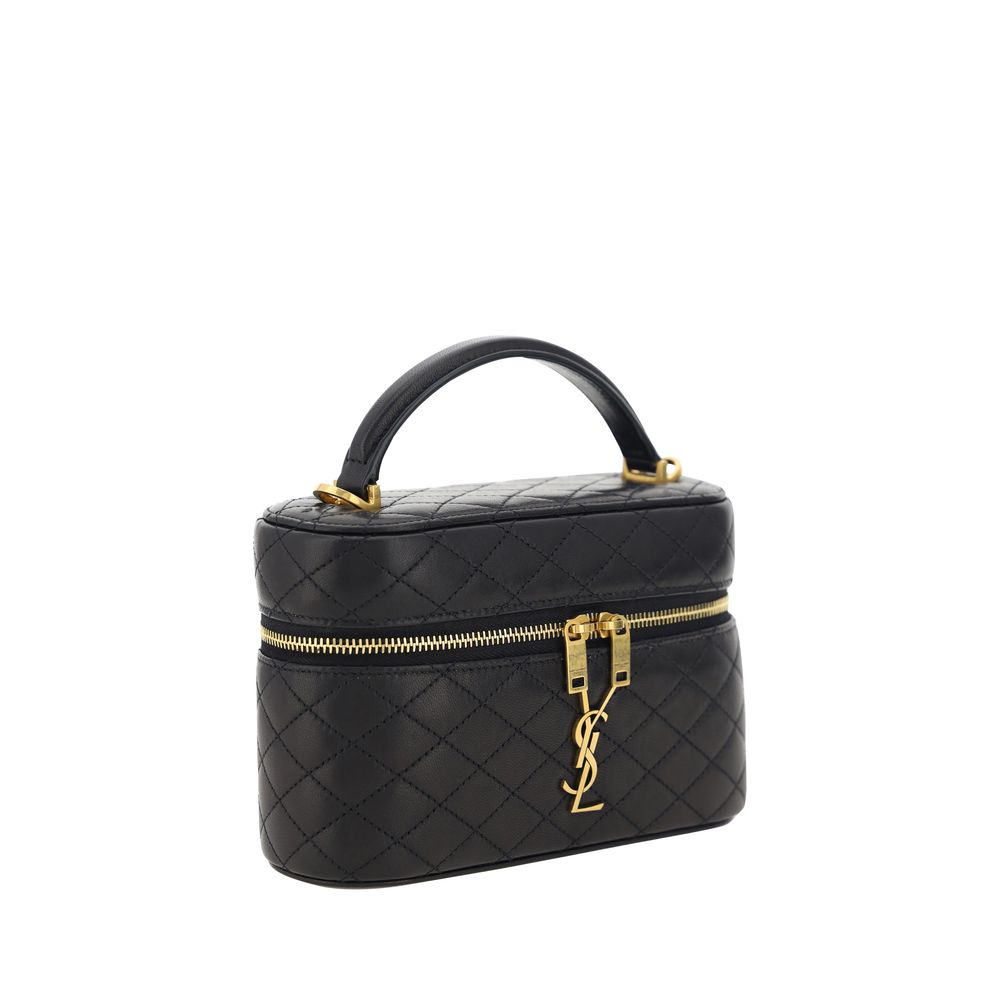 Saint Laurent Black Calf Leather Bos Taurus Handbag