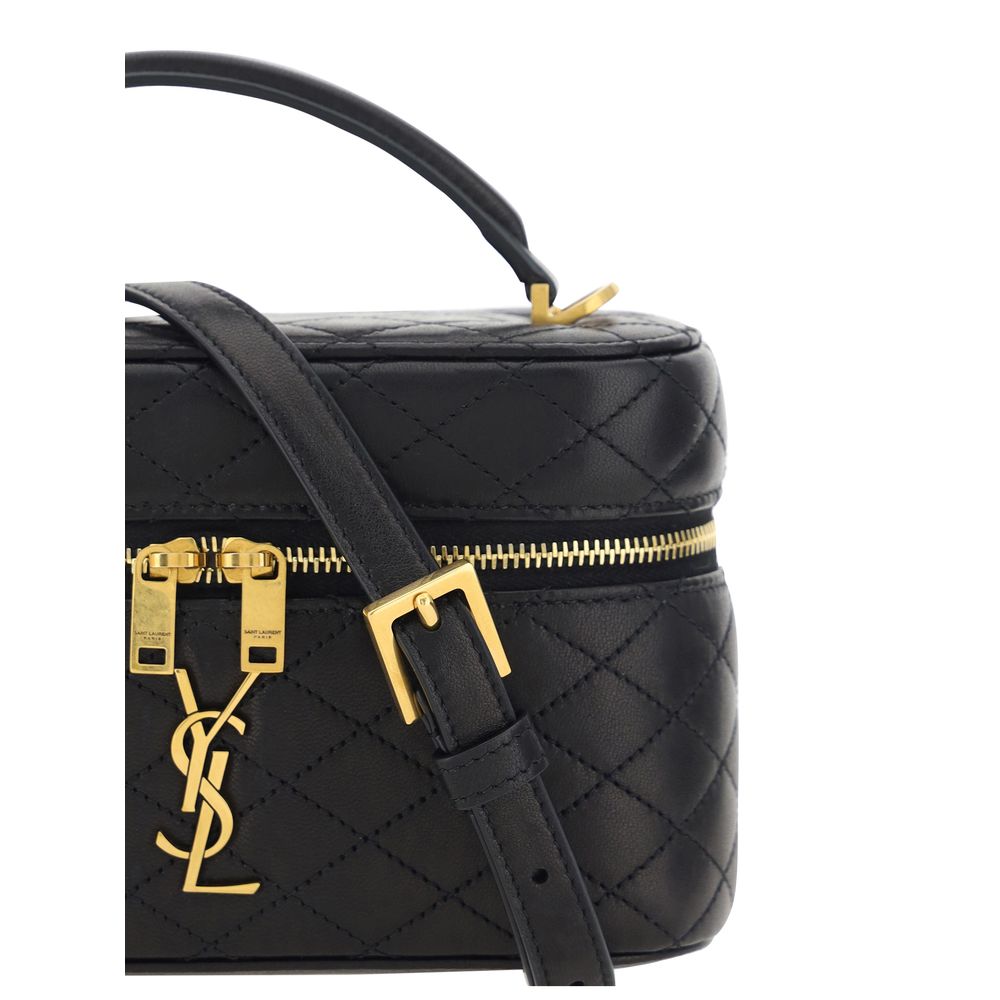 Saint Laurent Black Calf Leather Bos Taurus Handbag