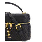 Saint Laurent Black Calf Leather Bos Taurus Handbag