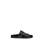 Dolce & Gabbana Black Calf Leather Bos Taurus Sandals