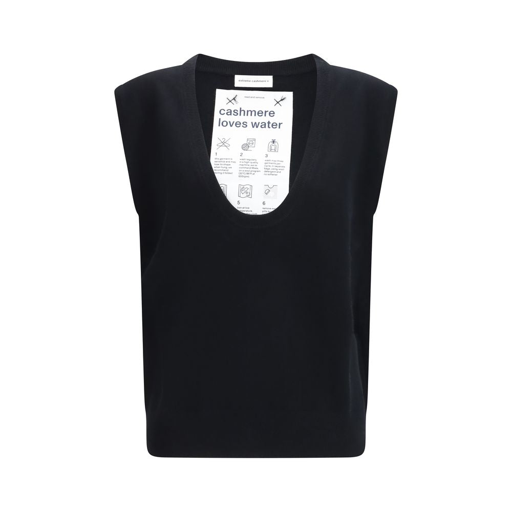 Extreme Cashmere Black Elastane Sweatshirt