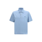 Ferragamo Blue Cotton Polo Shirt