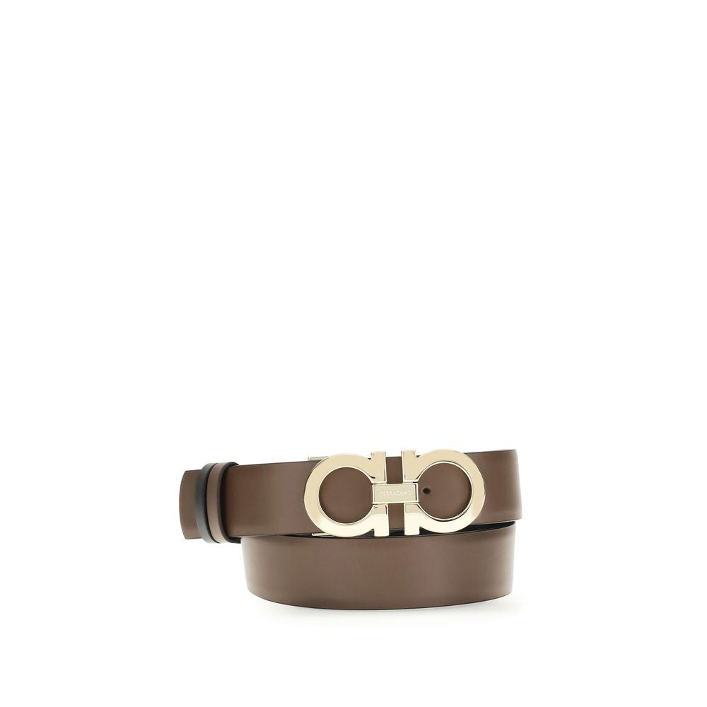 Ferragamo Brown Calf Leather Bos Taurus Regular Belt