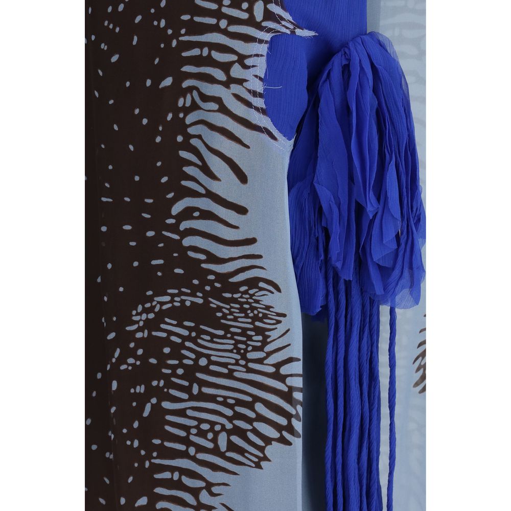 Ferragamo Multicolor Silk Cocktail Dress