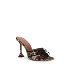 Amina Muaddi Multicolor Silk Sandals