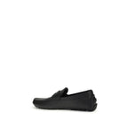 Gucci Black Calf Leather Bos Taurus Slip-On Loafers