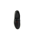 Gucci Black Calf Leather Bos Taurus Slip-On Loafers