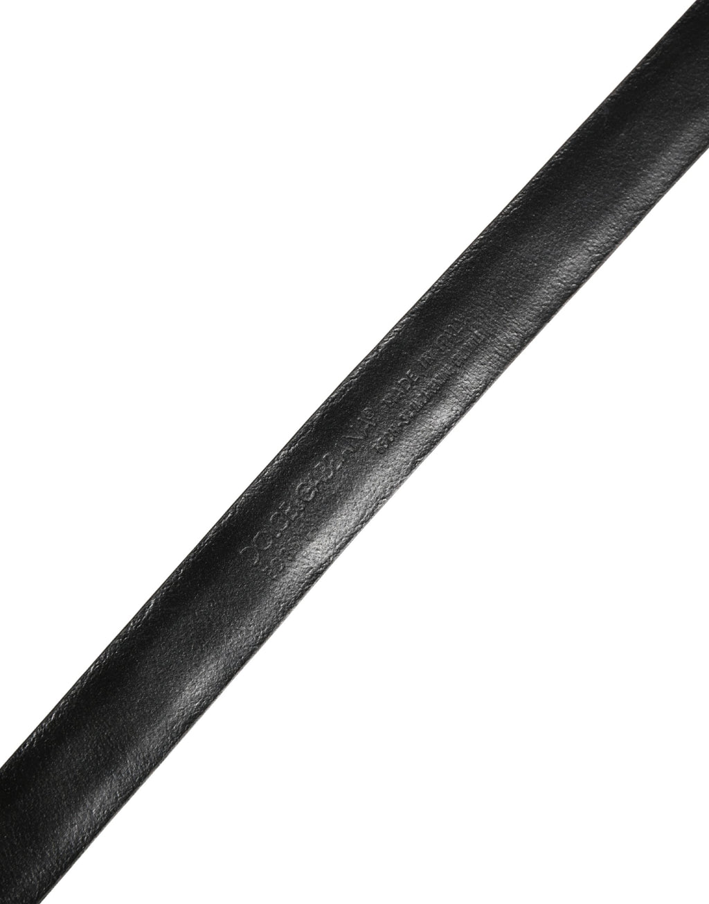 Dolce & Gabbana Brown Leather Silver Tone Metal Buckle Belt