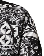Dolce & Gabbana Black White BandanaPrint Men Bomber  Jacket