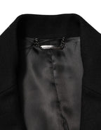 Dolce & Gabbana Black Heraldic Patch Single Breasted Blazer Jacket