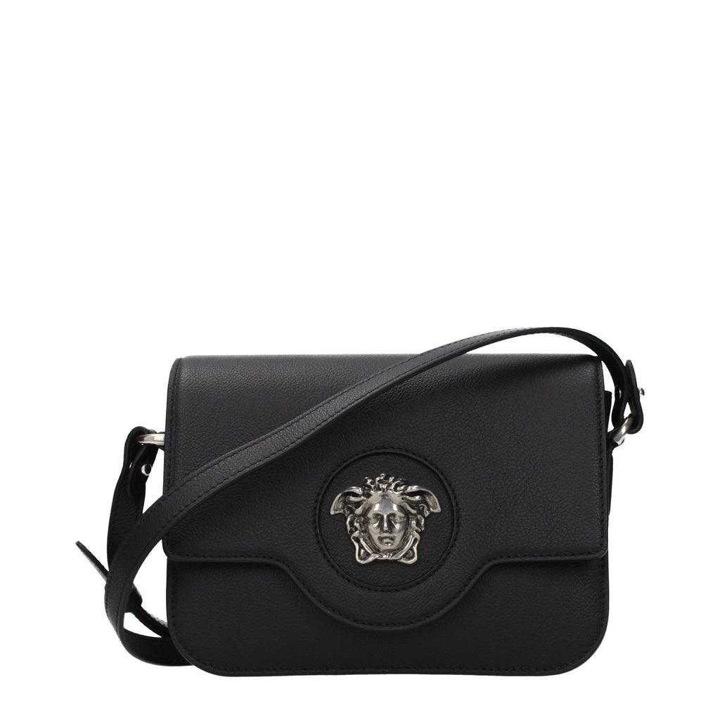 Versace Black Leather Crossbody Bag