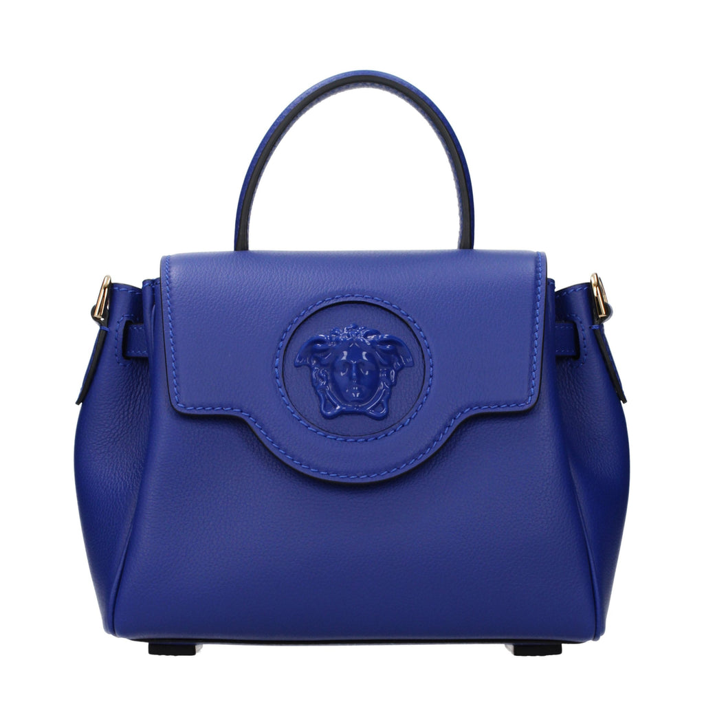 Versace Blue Leather Handbag