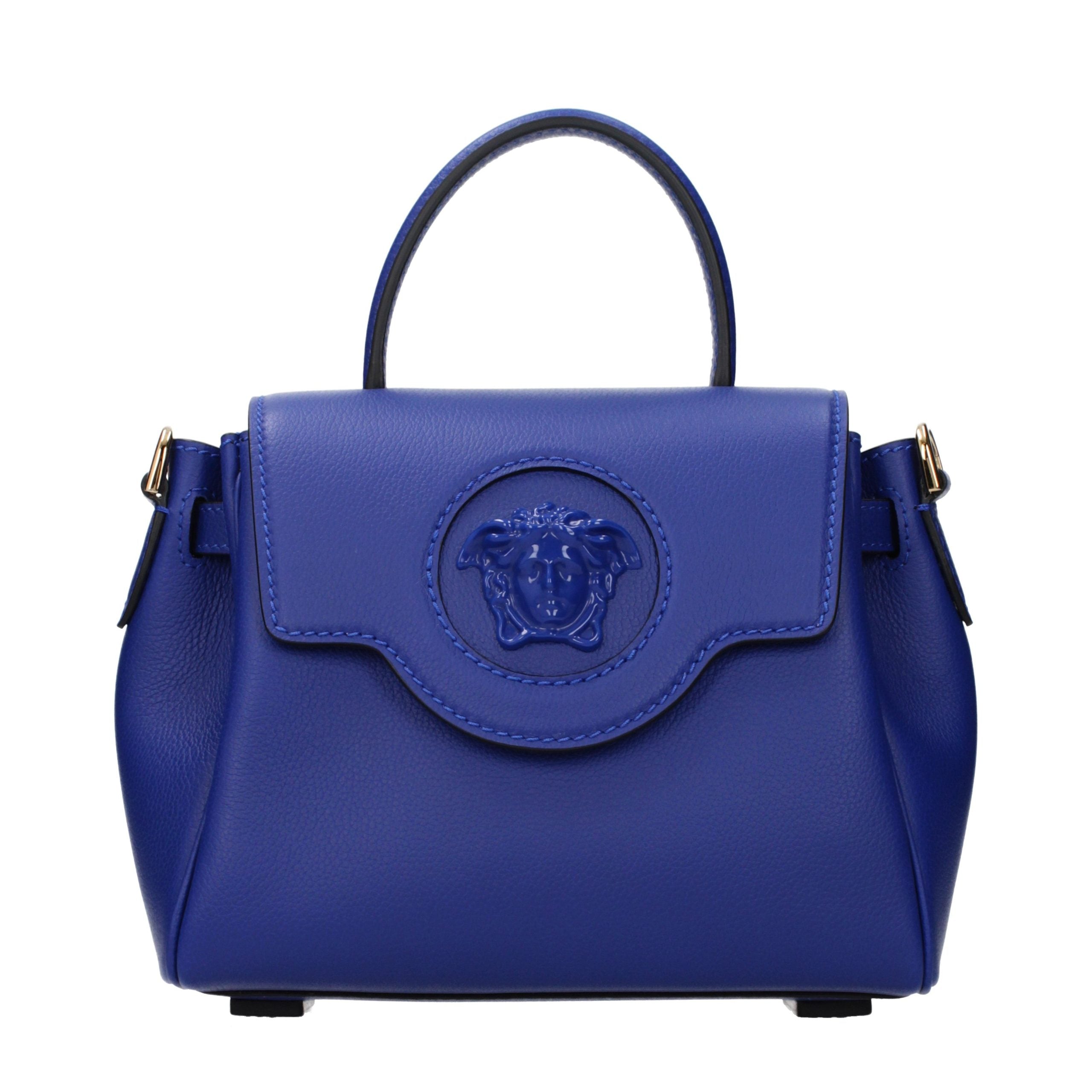 Versace Blue Leather Handbag