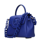 Versace Blue Leather Handbag
