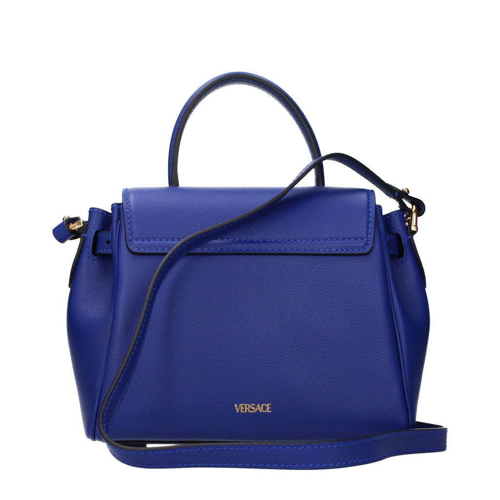 Versace Blue Leather Handbag