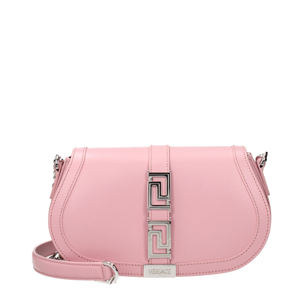 Versace Pink Leather Shoulder Bag