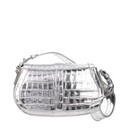 Versace Gray Leather Shoulder Bag