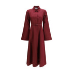 Gabriela Hearst Bordeaux Cotton Casual Dress