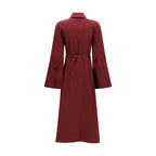 Gabriela Hearst Bordeaux Cotton Casual Dress
