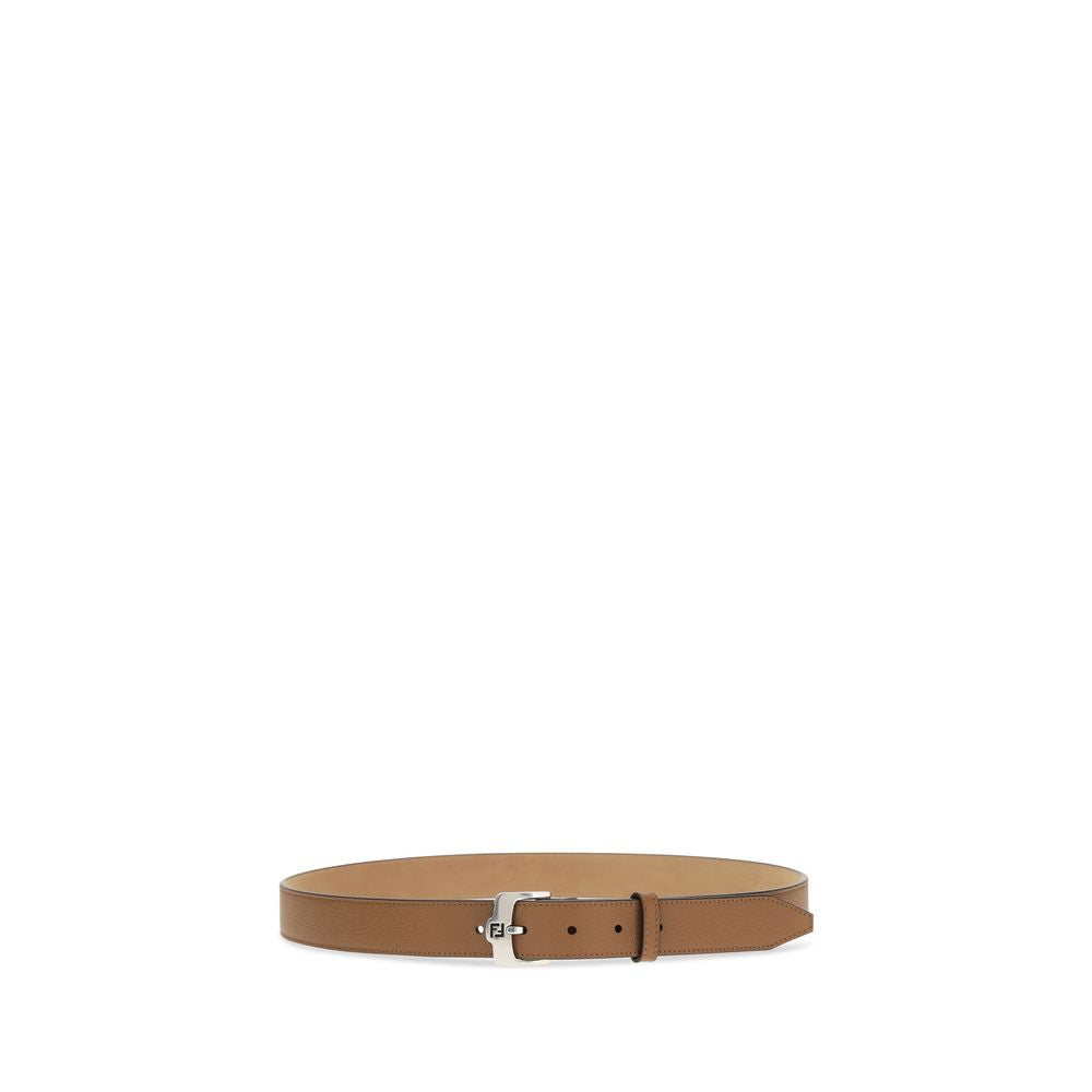 Fendi Brown Calf Leather Bos Taurus Belt