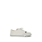 Dolce & Gabbana White Linen Low Top Sneakers