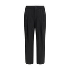 Giorgio Armani Black Viscose Casual Pants