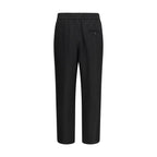 Giorgio Armani Black Viscose Casual Pants