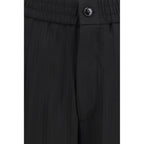 Giorgio Armani Black Viscose Casual Pants