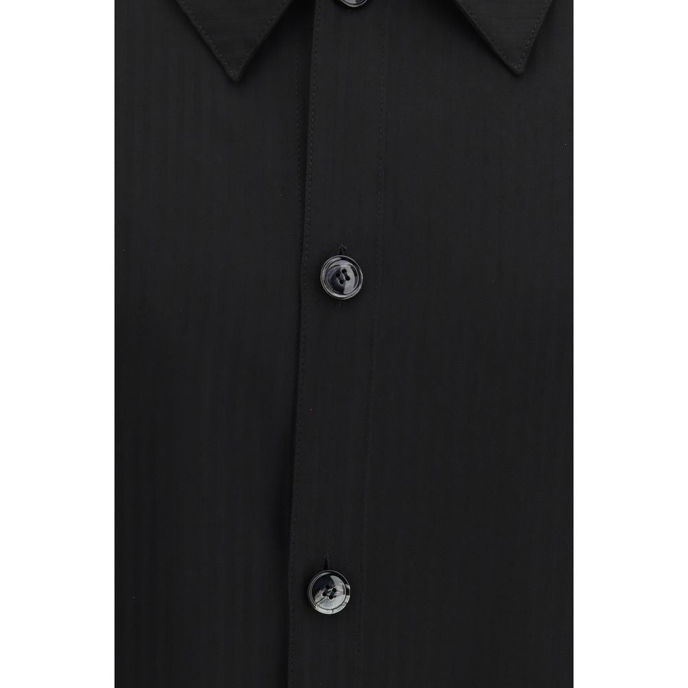 Giorgio Armani Black Viscose Dress Shirt