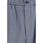 Giorgio Armani Gray Silk Casual Pants