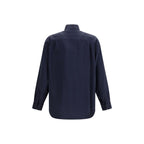 Giorgio Armani Blue Silk Dress Shirt