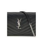 Saint Laurent Black Calf Leather Bos Taurus Shoulder Bag