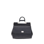 Dolce & Gabbana Black Calf Leather Bos Taurus Shoulder Bag