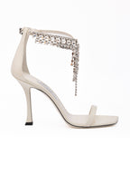 Jimmy Choo White Patent Leather Verity 100 Sandals