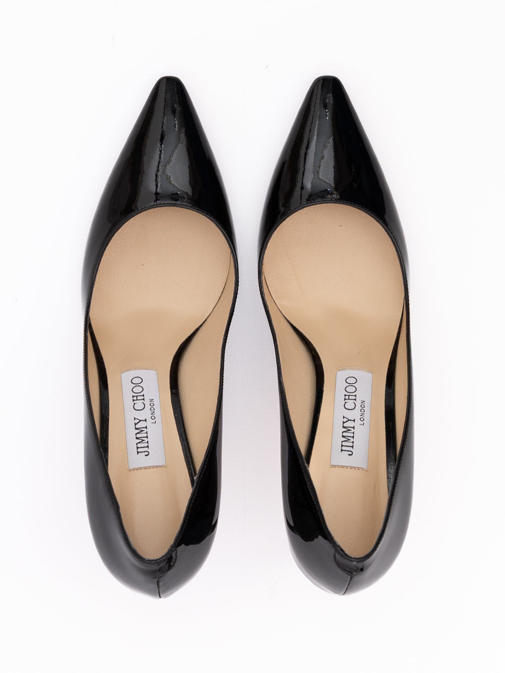 Jimmy Choo Black Patent Leather Romy 85 Pumps