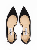 Jimmy Choo Black Suede Leona Ballet Flat