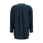 Giorgio Armani Blue Silk Blouse