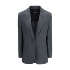 Giorgio Armani Gray Linen Jackets And Coat