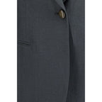 Giorgio Armani Gray Linen Jackets And Coat