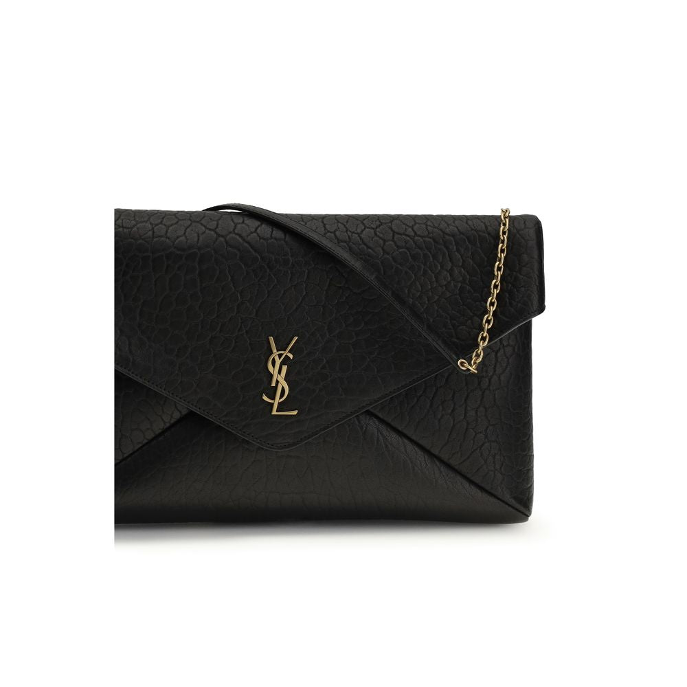 Saint Laurent Black Lamb Ovis Aries Aries Shoulder Bag