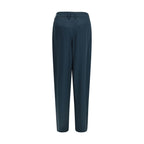 Giorgio Armani Blue Silk Casual Pants