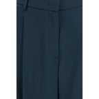 Giorgio Armani Blue Silk Casual Pants