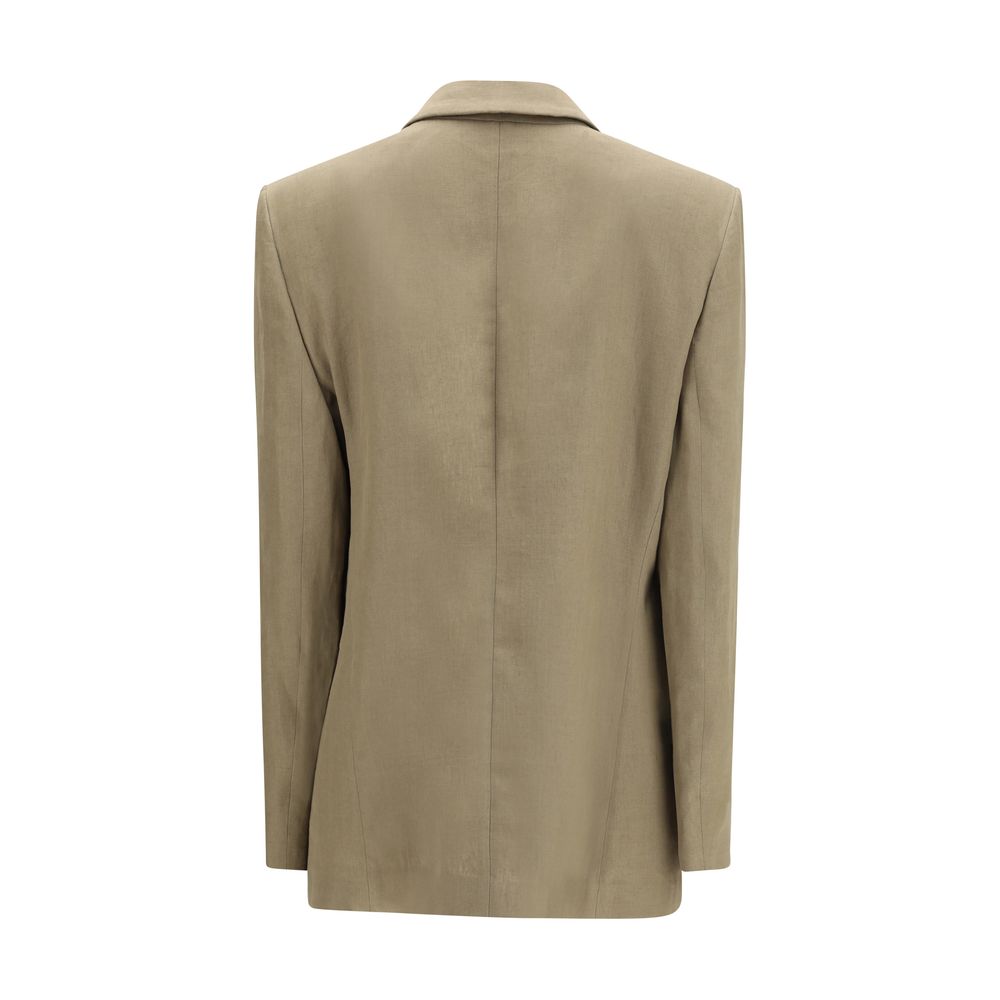 Giorgio Armani Brown Linen Coat