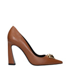 Versace Brown Leather High Heel Pumps