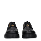 Versace Black Leather Oxfords And Derbies