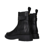 Versace Black Leather Ankle Boots