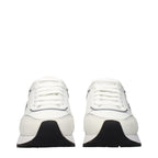 Versace White Leather Athletic Sneakers