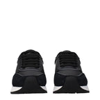 Versace Black Leather Low Top Sneakers