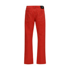 Versace Multicolor Cotton Straight-Leg Jeans
