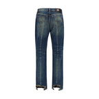 Versace Blue Cotton Straight-Leg Jeans
